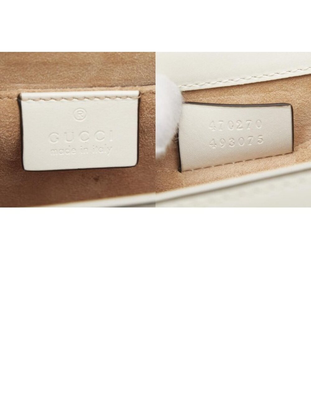 Gucci Sylvie Mini 2-Way Shoulder Bag White Leather 1 - Picture 10 of 10